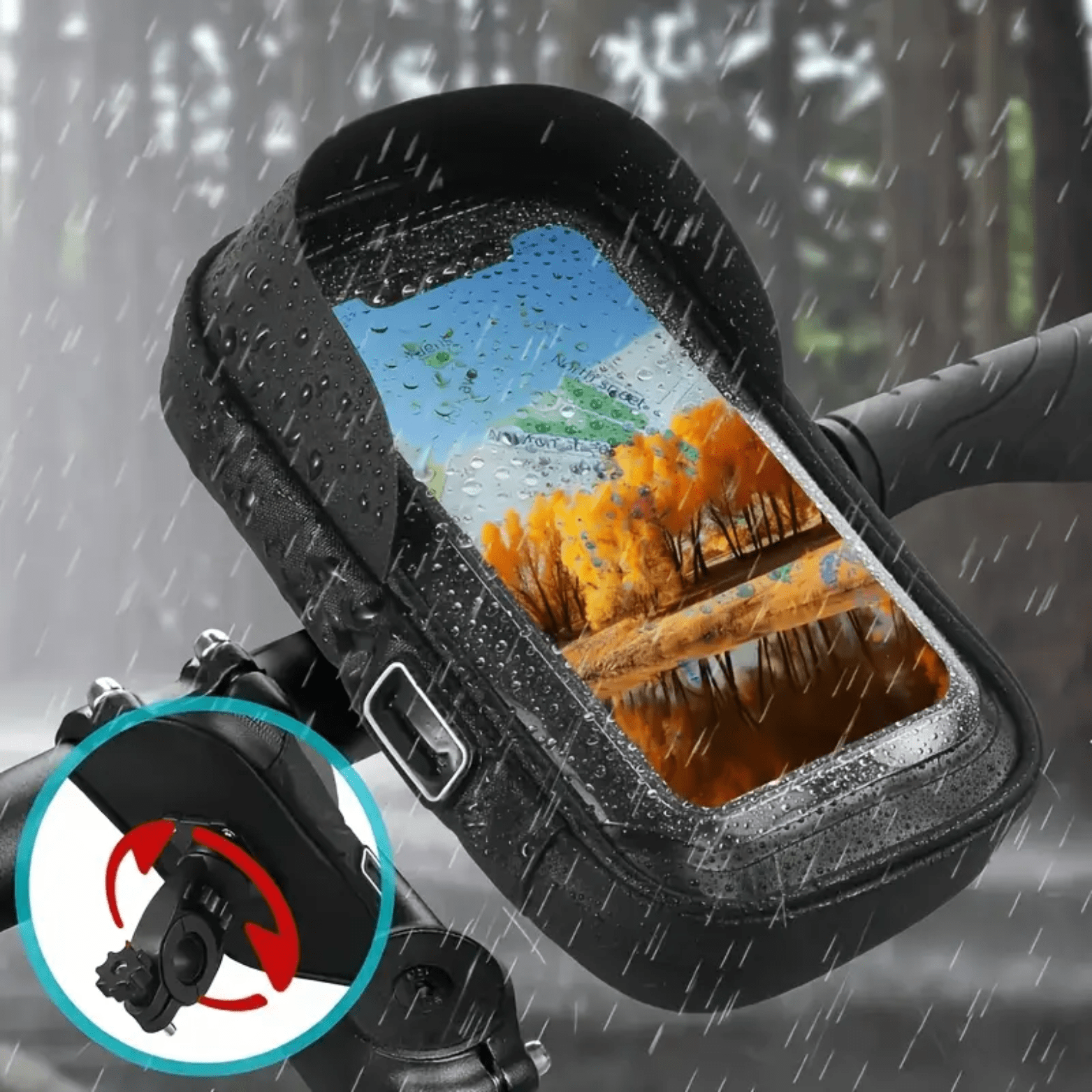 Waterdichte Telefoonhouder voor Fiets en Motor met Zonneklep